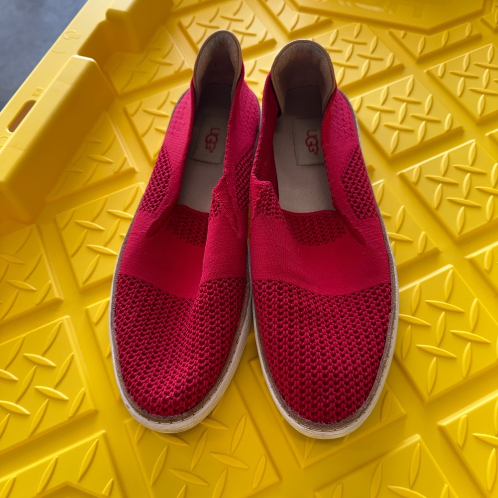 UGG Women's Vibrant Red Knit Sneakers